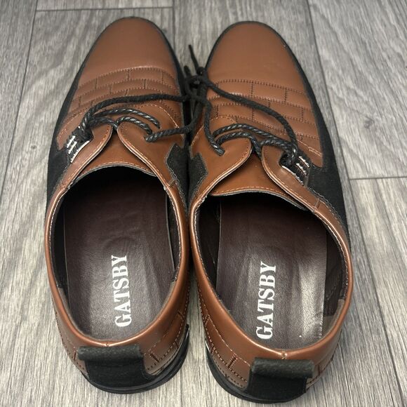 GATSBY Oxford Derby Lace Up Leather Shoes Men’s US 9 AA Brown/Black NEW size 14 main image 10